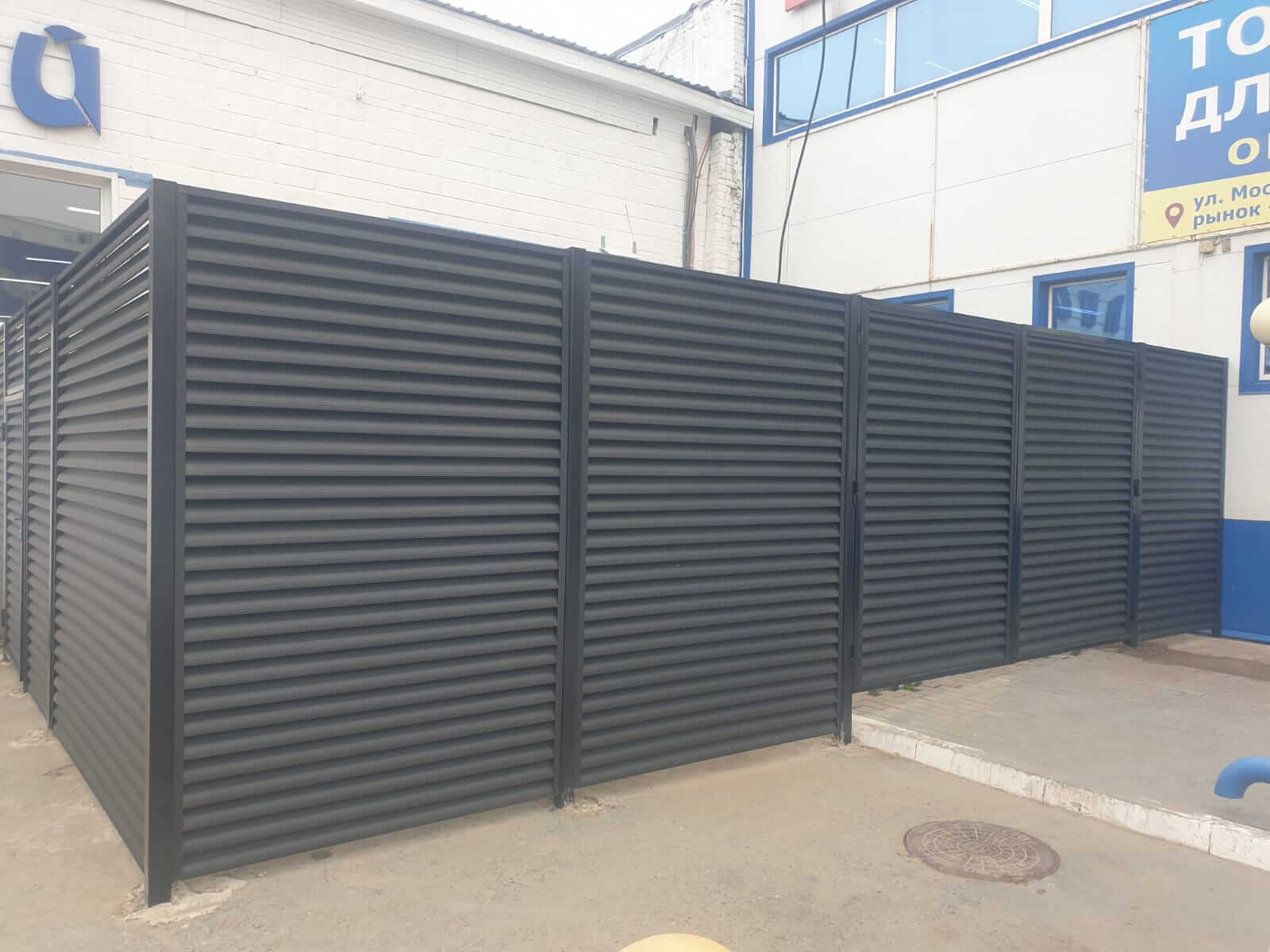 забор-жалюзи серый графит фото4 в Наро-Фоминске