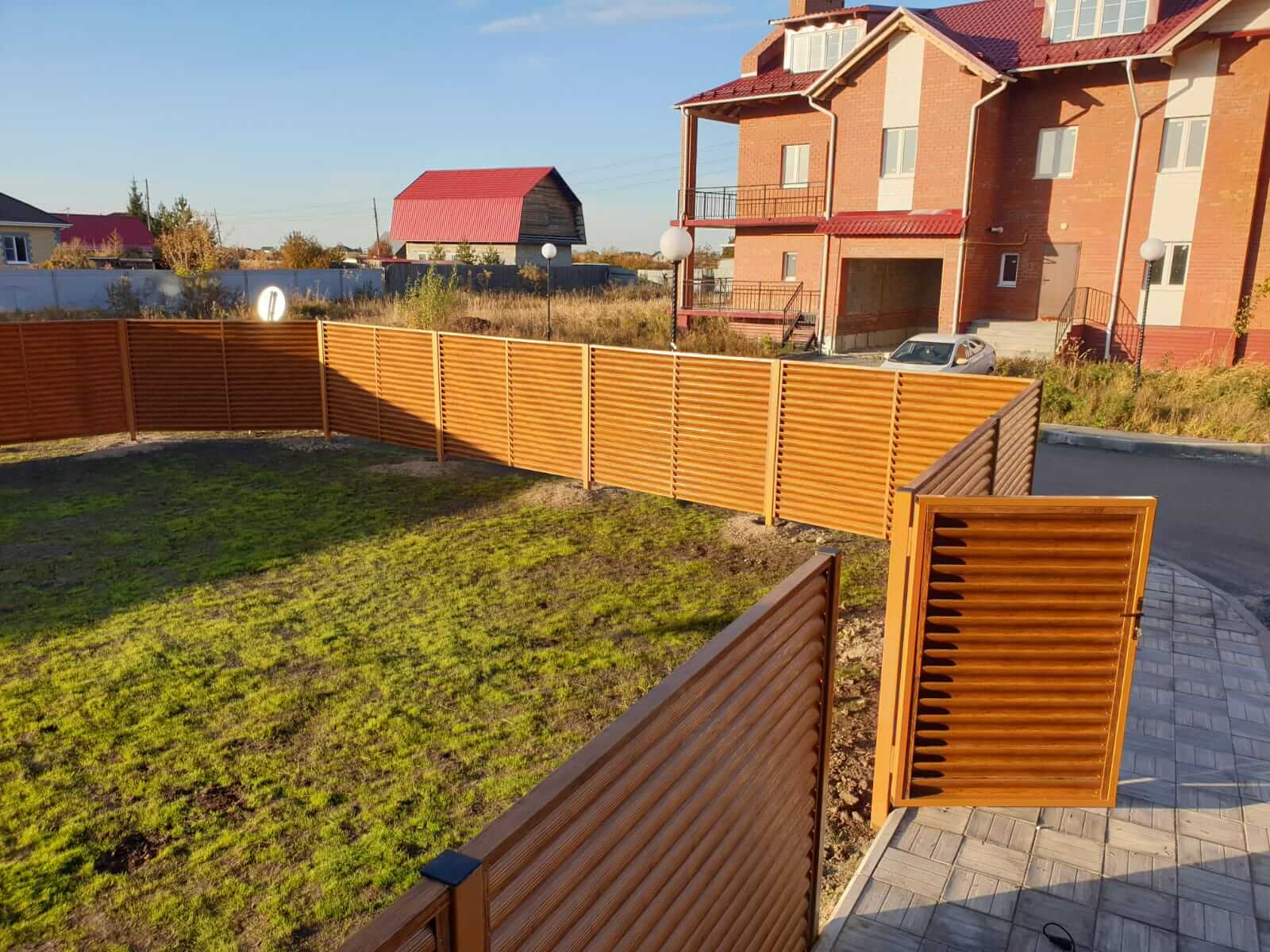 Забор-жалюзи 90м Орех фото10 в Наро-Фоминске