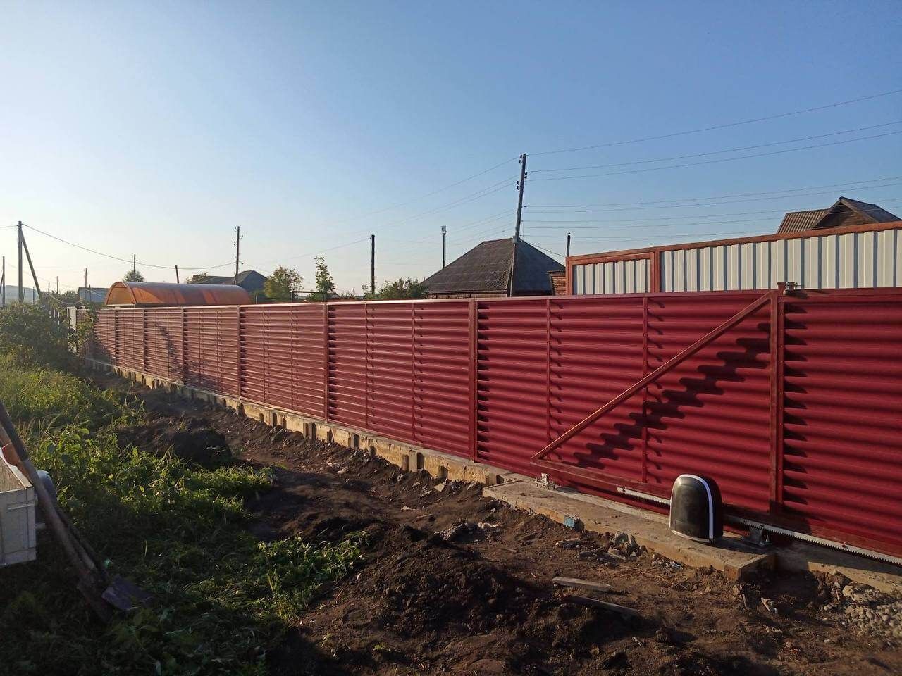 Забор-жалюзи 44м RAL3005/3005 Красное Вино двусторонний фото 3 в Наро-Фоминске