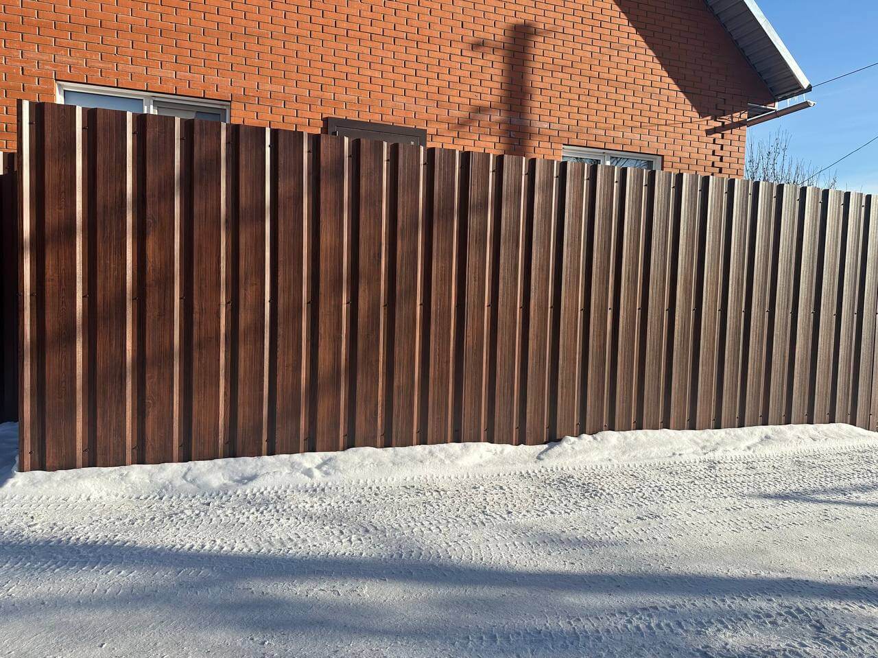 Забор из профнастила НС-21 22м Античное Дерево Принтек фото 4 в Наро-Фоминске