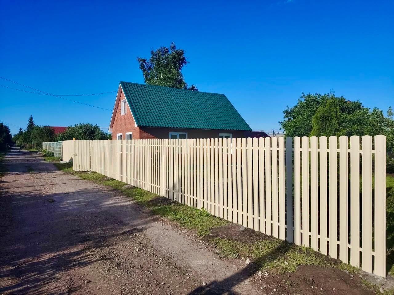 Забор из евроштакетника 16м RAL1015/1015 Слоновая Кость двусторонний в Наро-Фоминске