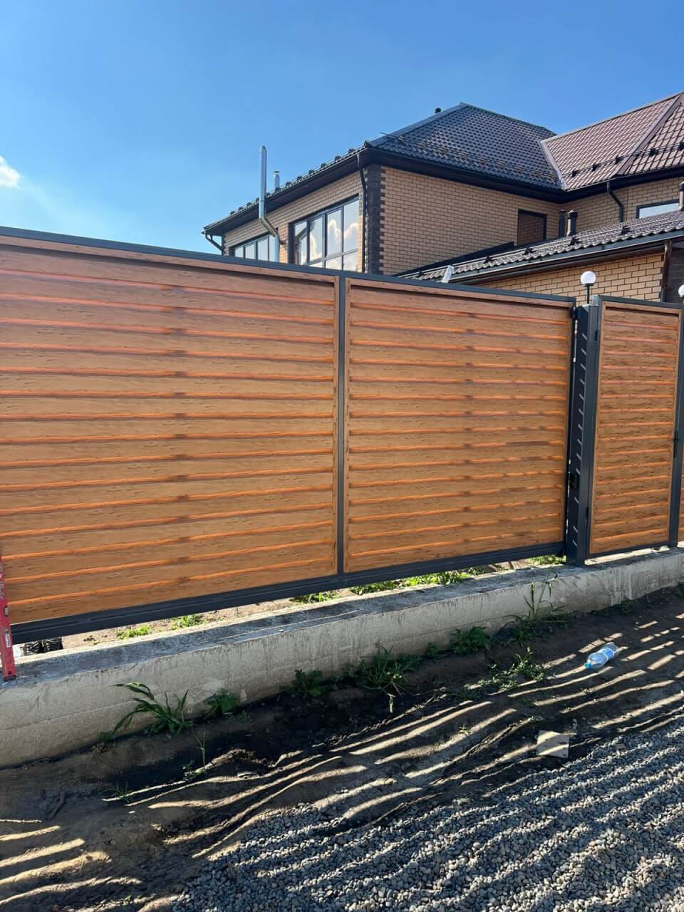 Забор-жалюзи из ламелей Хай-Тек 57м Кипарис 2xPrintech двусторонний фото 3 в Наро-Фоминске